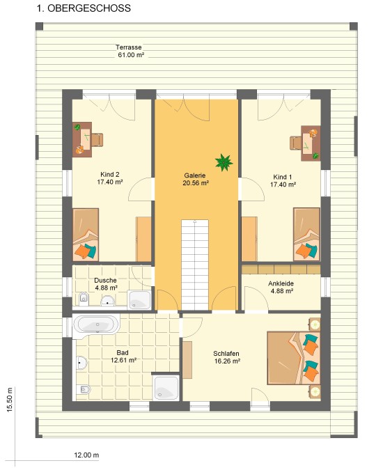 Kowalski-Bauhaus-Annabell-Grundriss-Obergeschoss