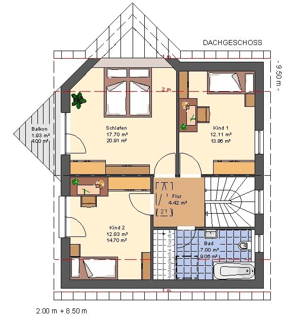 Kowalski Haus Anita 160 Grundriss Dachgeschoss