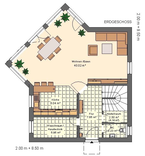 Kowalski Haus Anita 160 Grundriss Erdgeschoss