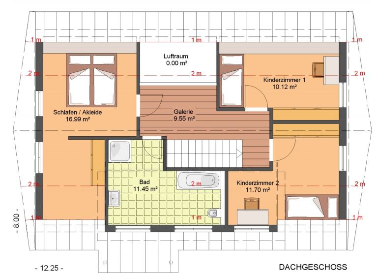 Kowalski Haus Carolina 162 Grundriss Dachgeschoss