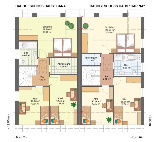 Kowalski Haus Dana-Carina 175 Grundriss - Dachgeschoss