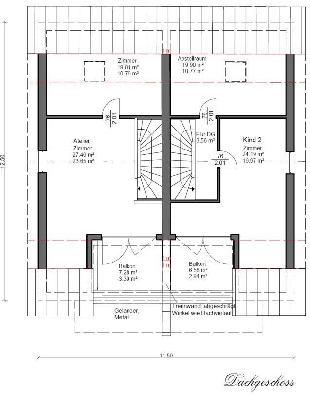 Kowalski Haus Doppelhaushlfte Isabell 164 Grundriss Dachgeschoss