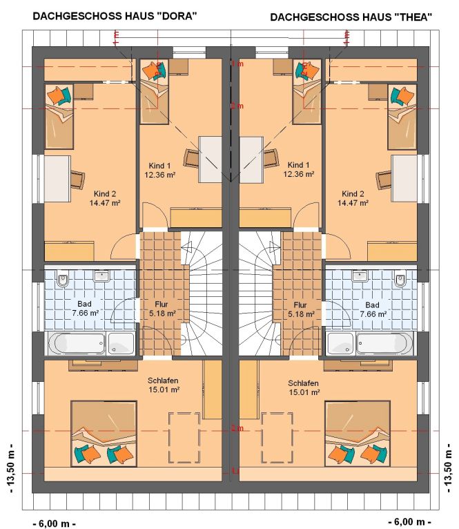 Kowalski Haus Dora-Thea 148 Grundriss Obergeschoss