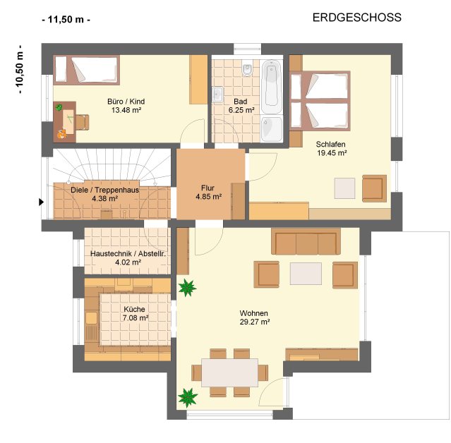 Kowalski Haus Dreifamilienhaus Fortuna 233 Erdgeschoss