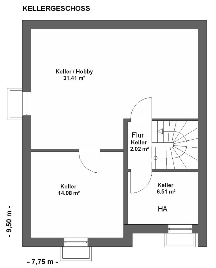 Kowalski Haus Eva 100 Grundriss Kellergeschoss