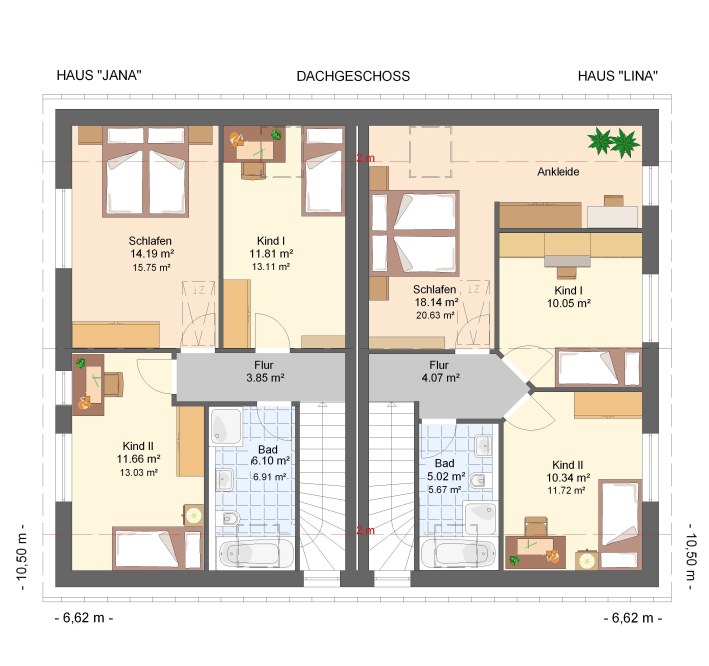 Kowalski Haus Jana-Lina145 Grundriss Obergeschoss