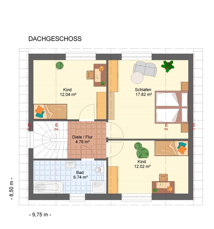 Kowalski Haus Linda 130 Grundriss Dachgeschoss