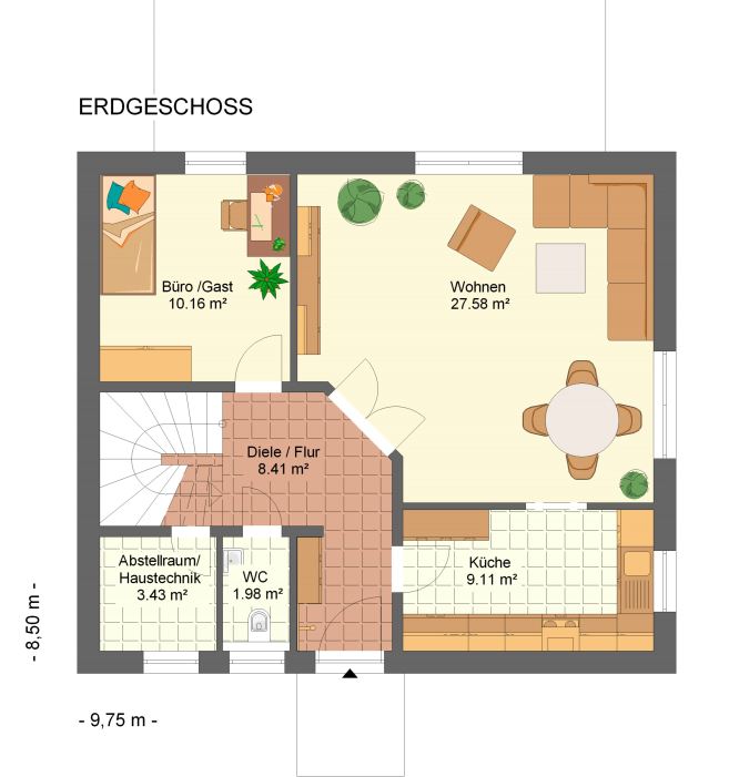 Kowalski Haus Linda 130 Grundriss Erdgeschoss