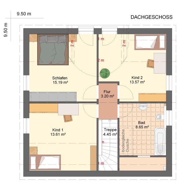 Kowalski Haus Megan 150 Grundriss - Obergeschoss