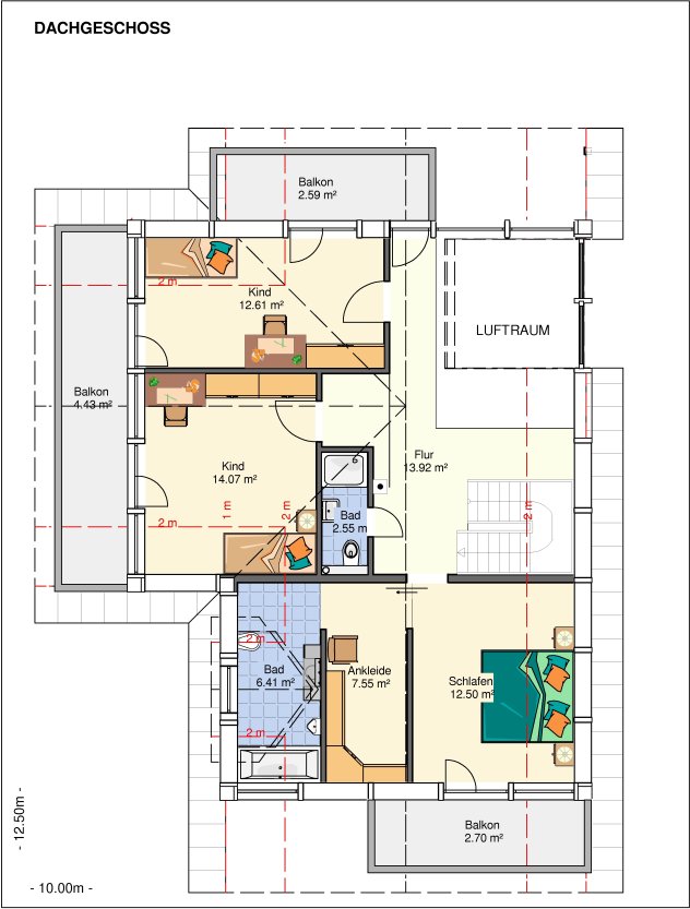 Kowalski Haus Melissa 168 Grundriss - Obergeschoss