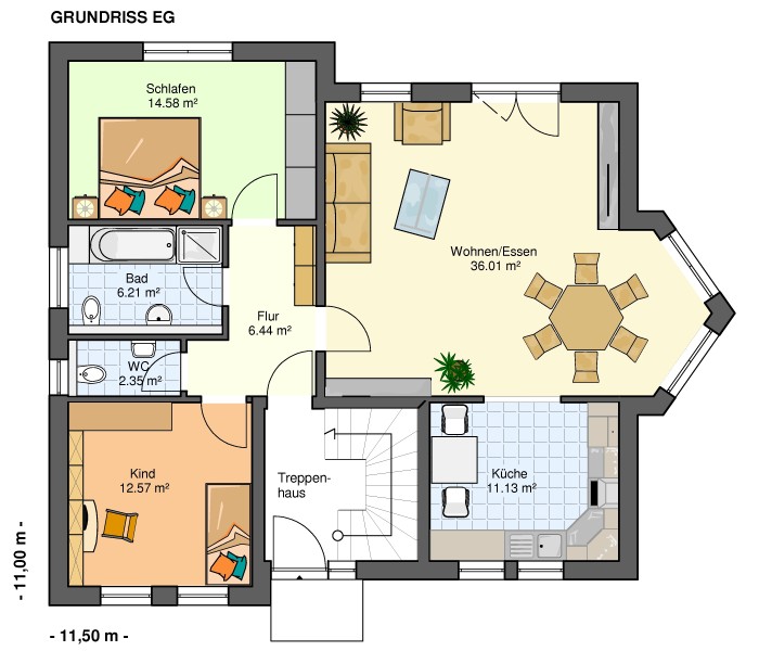 Kowalski Haus Miranda Grundriss Erdgescho