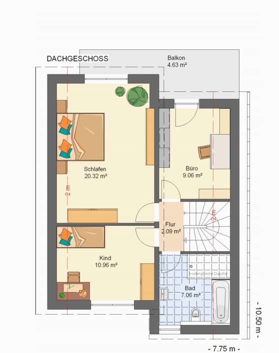 Kowalski Haus Paloma 117 Grundriss Obergeschoss