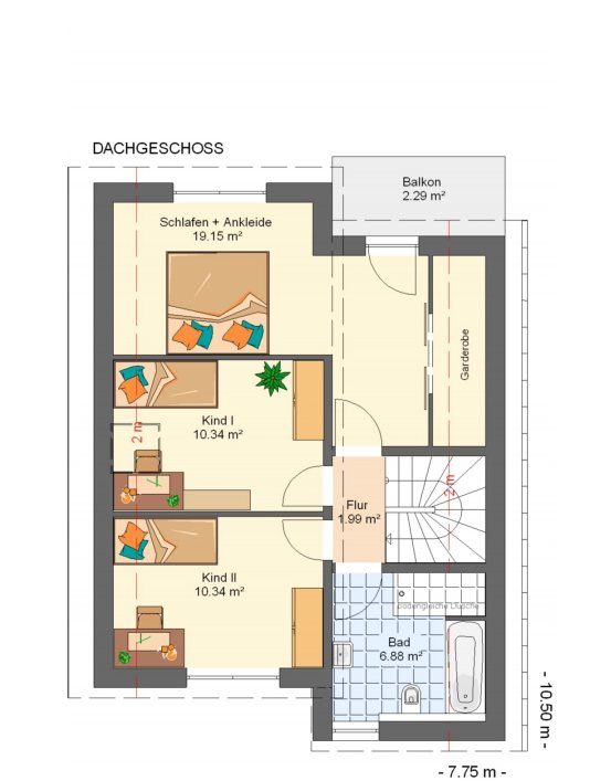 Kowalski Haus Paloma 117 Grundriss Obergeschoss 2