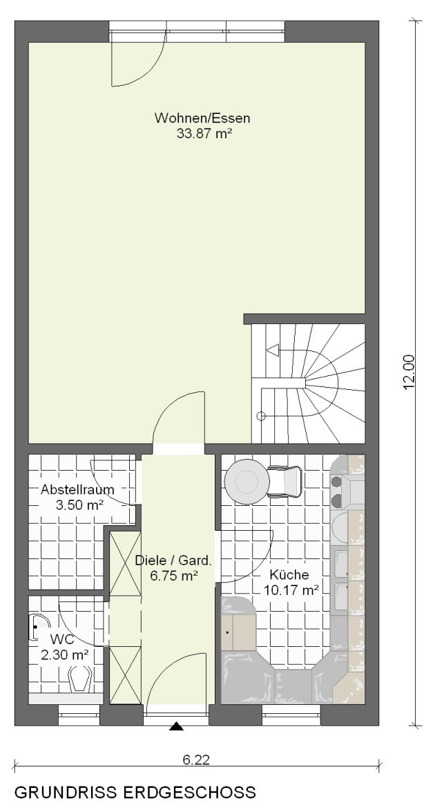 Kowalski Haus Reihenhaus Alessa 217 Grundriss Erdgeschoss