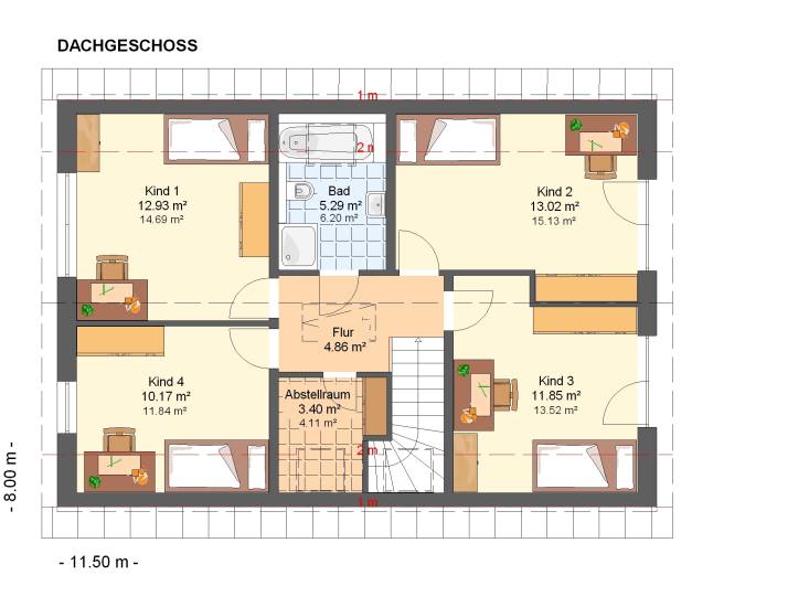 Kowalski Haus Solea 170 Grundriss Obergeschoss