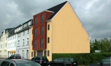 Kowalski Haus Stadtreihenhaus mit Einliegerwohnung und Durchfahrt Strassenansicht k