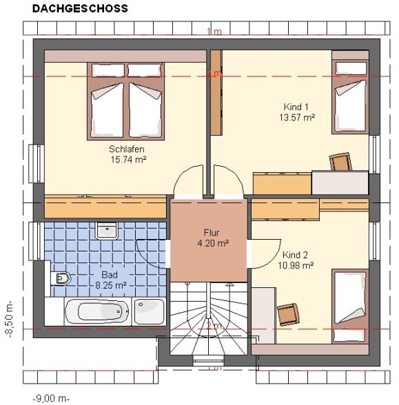 Kowalski Haus Valerie 158 Grundriss Dachgeschoss