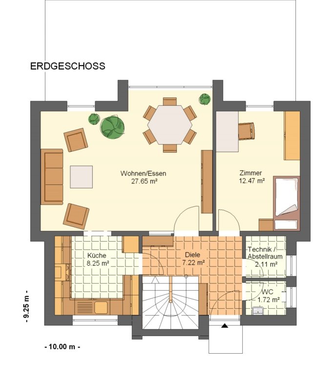 Kowalski Haus Villa Amira 124 Grundriss Erdgeschoss Alternative