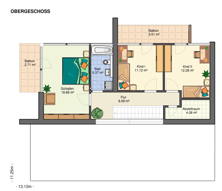 Kowalski Haus Villa Daniela 146 Grundriss Obergeschoss